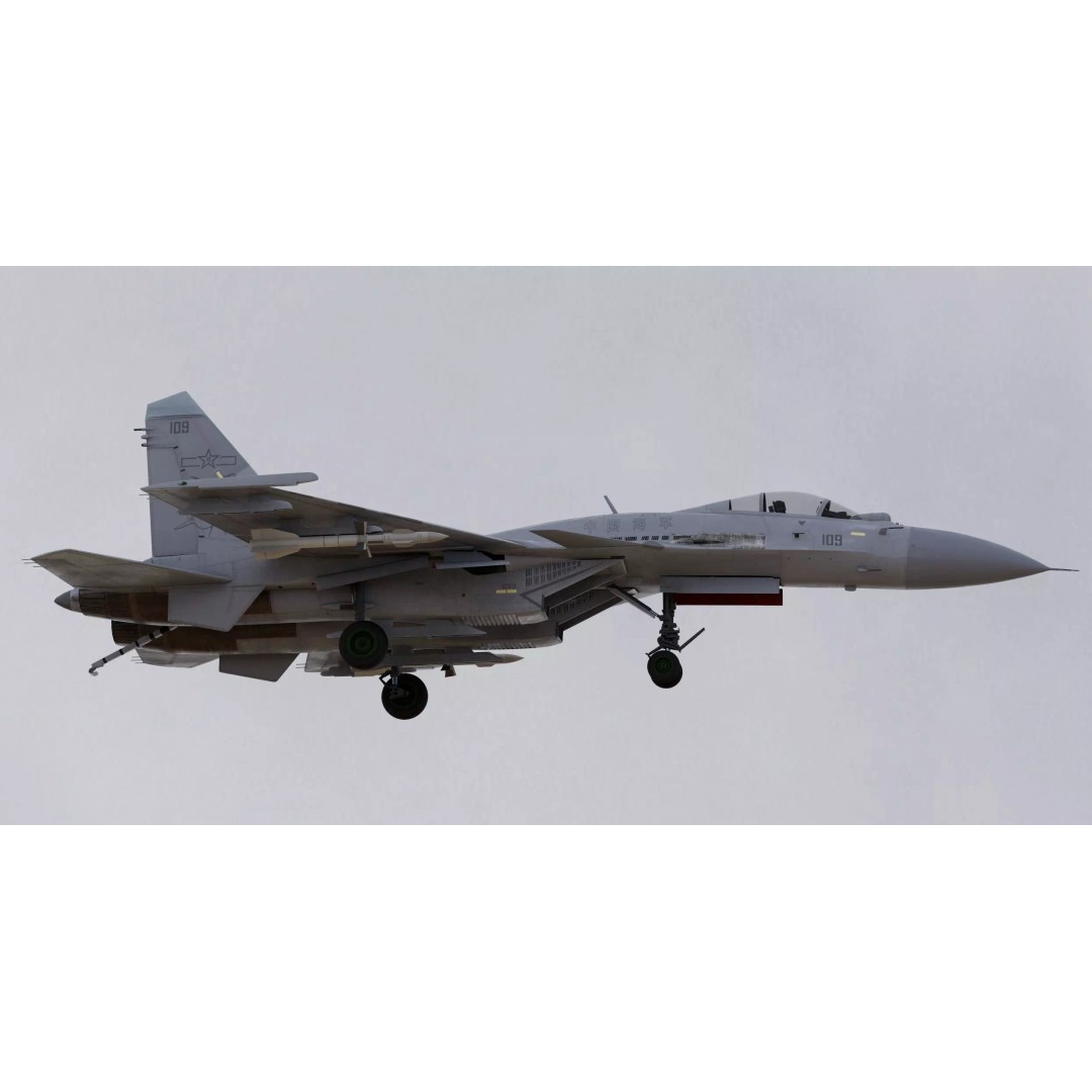 Shenyang J-15 Feisha 3D Model – PBR Aircraft Asset, FBX, Blender - View 7