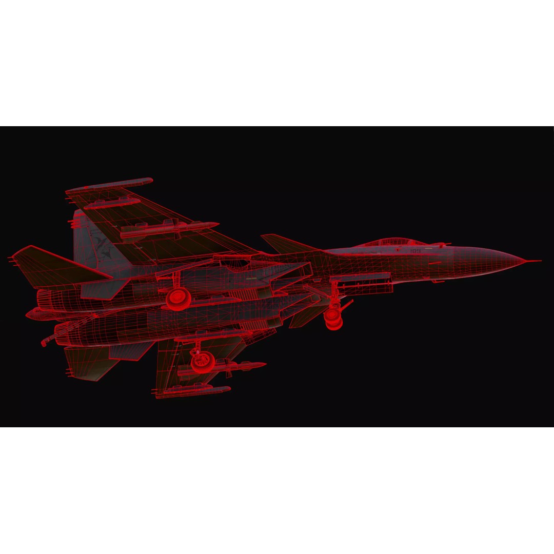 Shenyang J-15 Feisha 3D Model – PBR Aircraft Asset, FBX, Blender - View 9