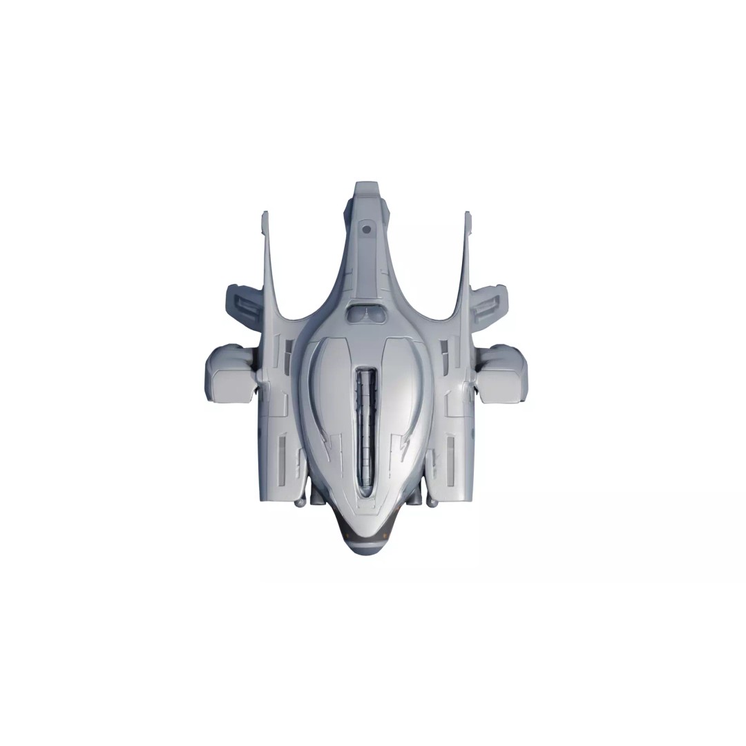 SilverComet Z7 3D Model – Low Poly Sci-Fi Starship, FBX - View 11