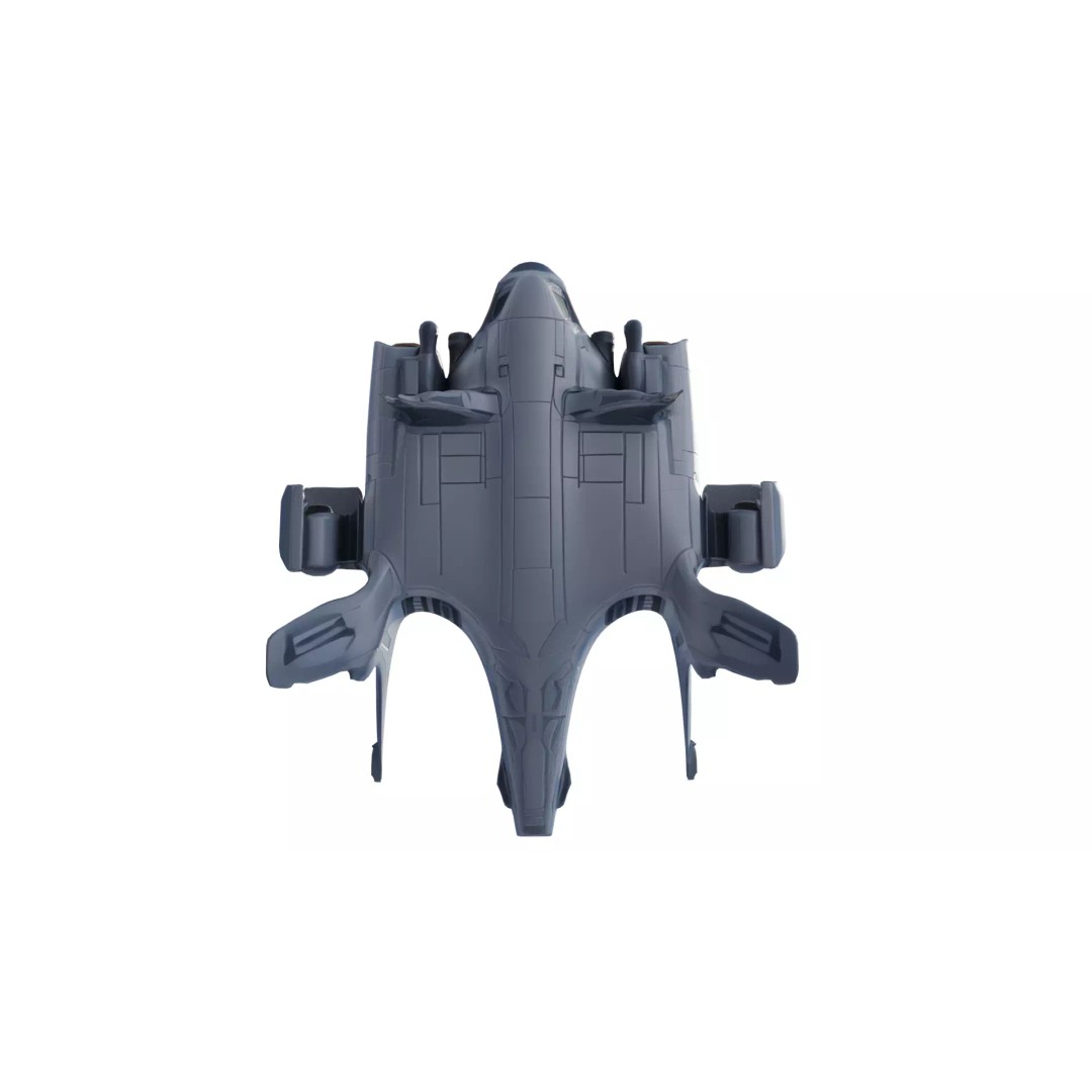 SilverComet Z7 3D Model – Low Poly Sci-Fi Starship, FBX - View 14