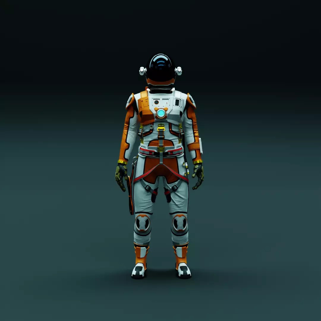 Sci-Fi Astronaut - Game-Ready 3D Model - View 2