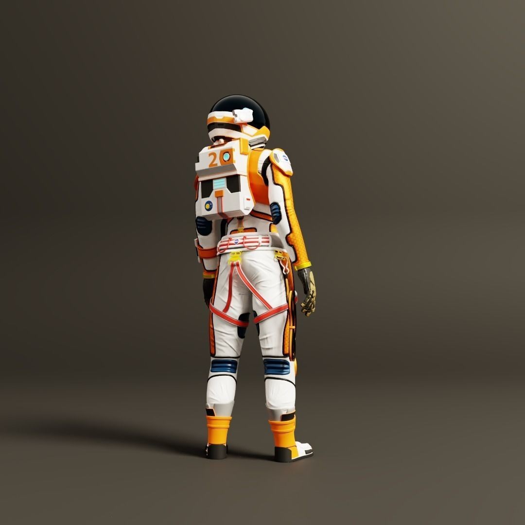 Sci-Fi Astronaut - Game-Ready 3D Model - View 3