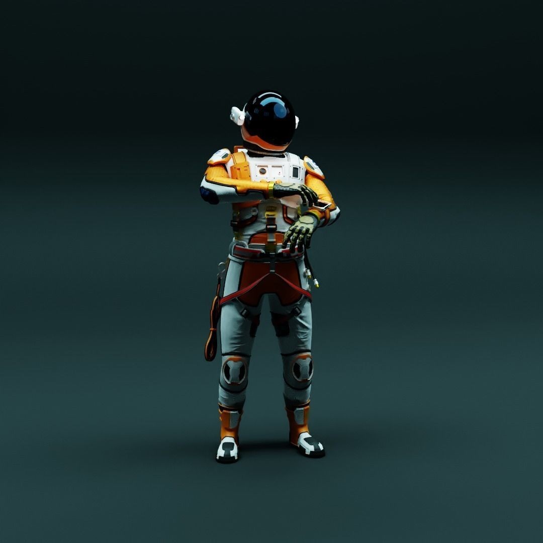 Sci-Fi Astronaut - Game-Ready 3D Model - View 5