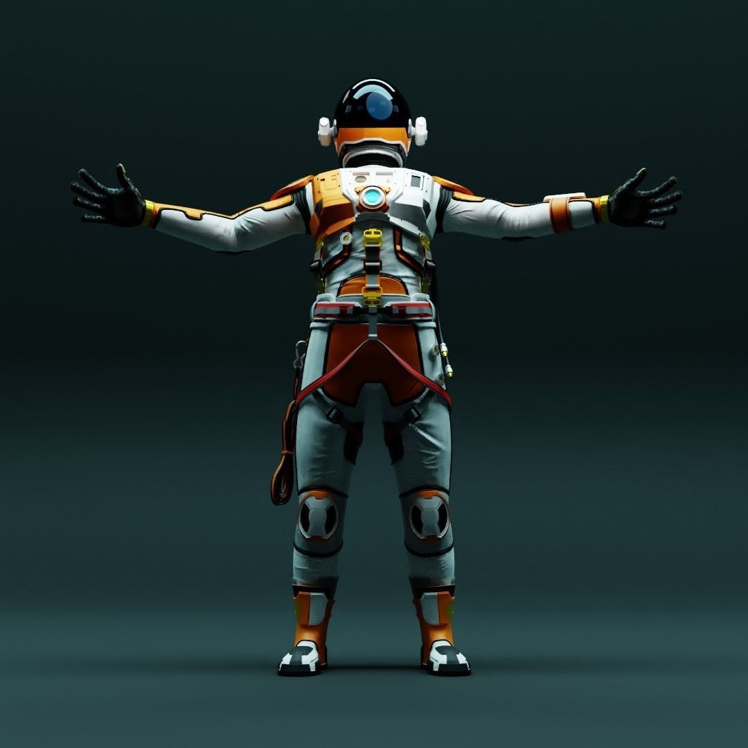 Sci-Fi Astronaut - Game-Ready 3D Model - View 6