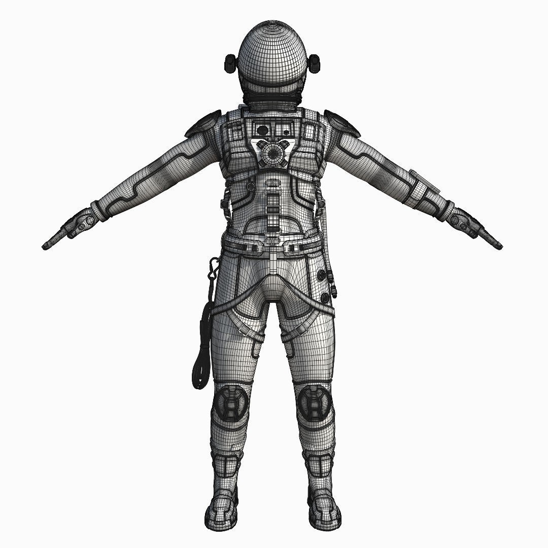 Sci-Fi Astronaut - Game-Ready 3D Model - View 7