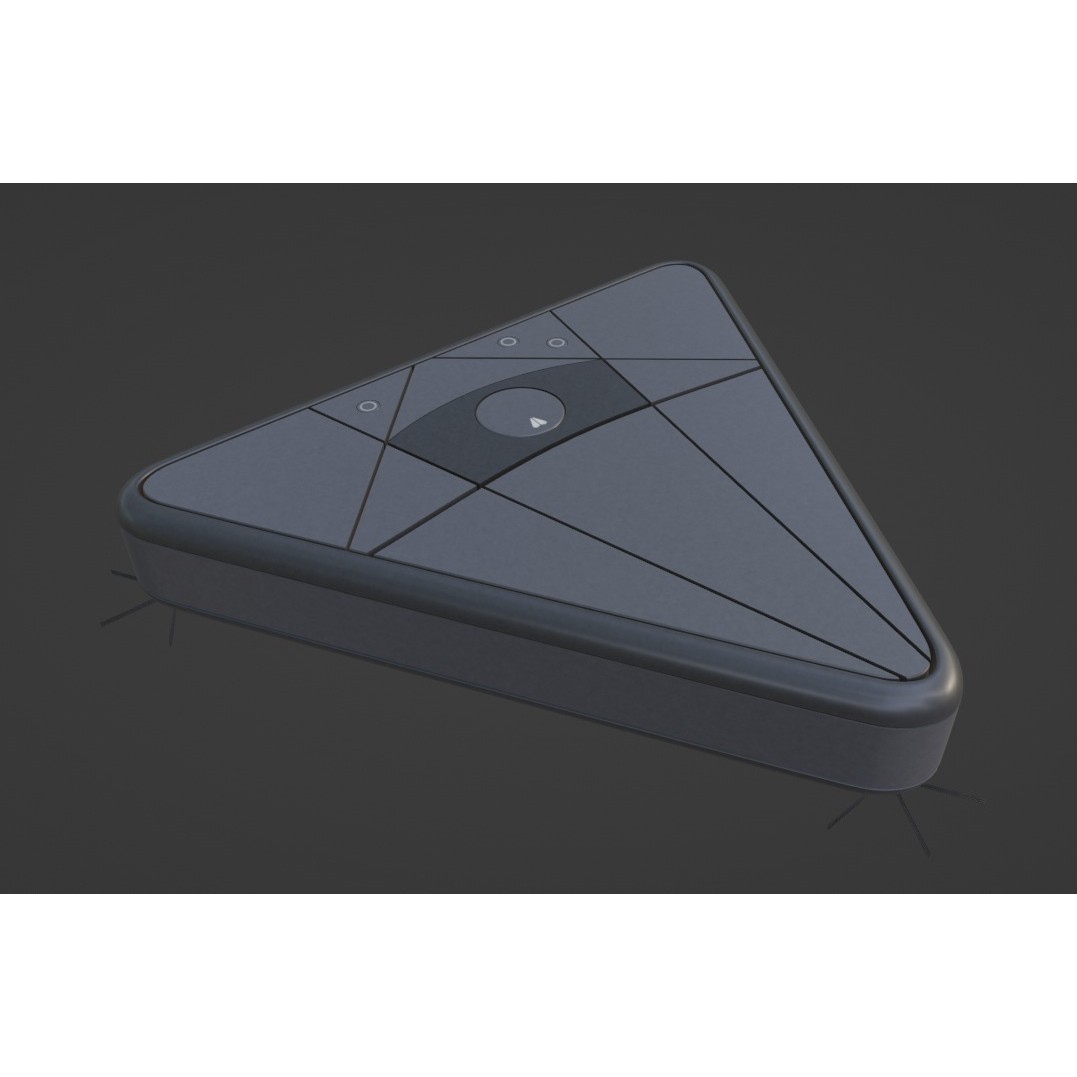Robotic Vacuum Cleaner 3D Model – Low Poly PBR Asset, FBX - View 3