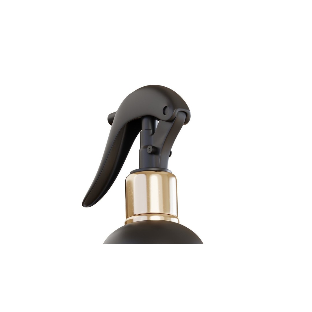Black Spray Bottle 3D Model – PBR Textured, FBX Format - View 11
