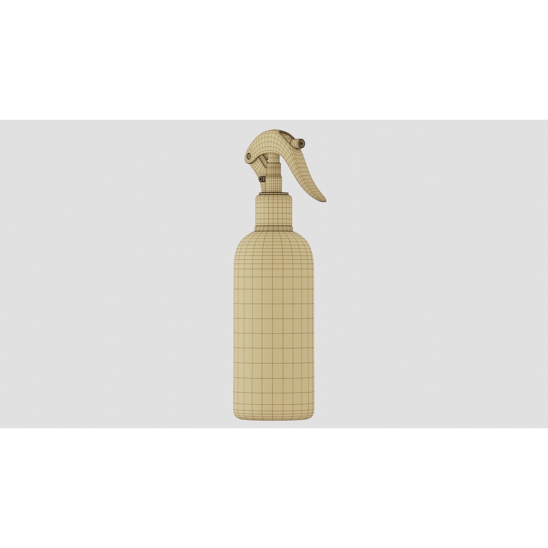 Black Spray Bottle 3D Model – PBR Textured, FBX Format - View 13
