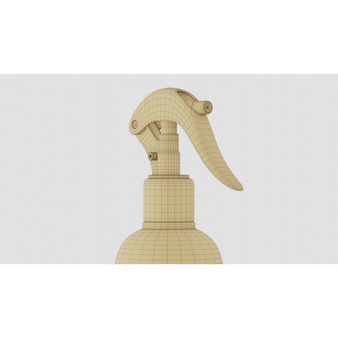 Black Spray Bottle 3D Model – PBR Textured, FBX Format - View 15