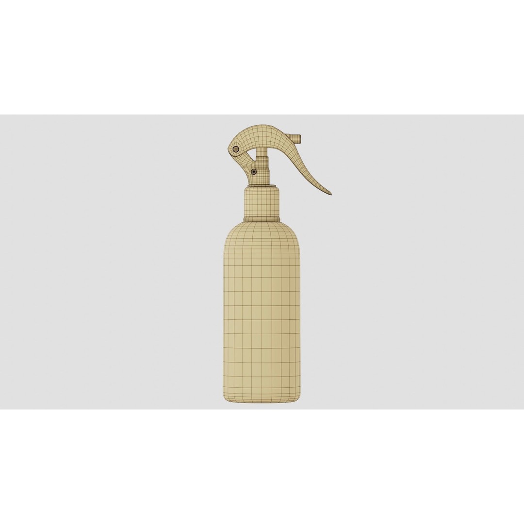 Black Spray Bottle 3D Model – PBR Textured, FBX Format - View 16