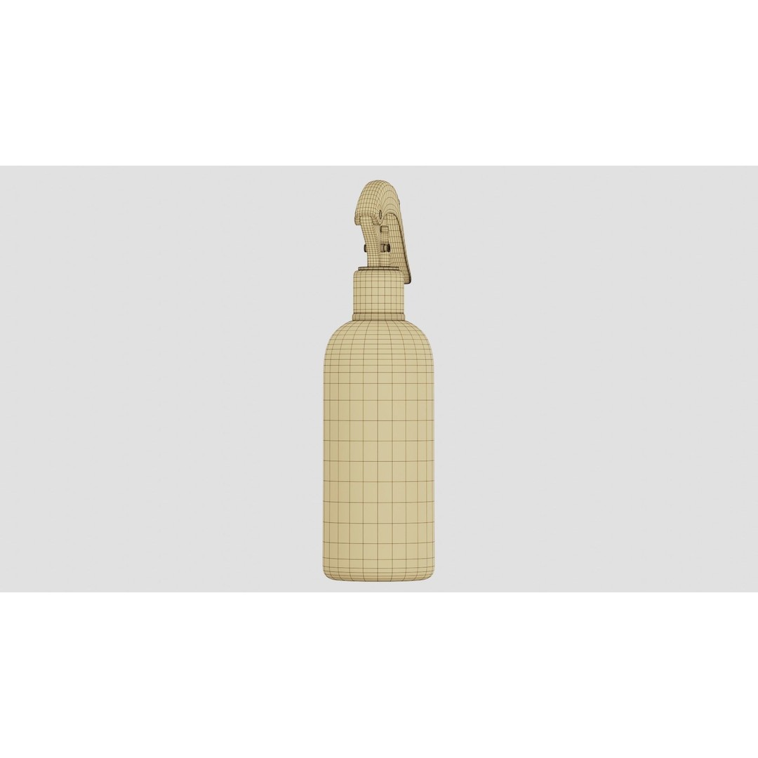 Black Spray Bottle 3D Model – PBR Textured, FBX Format - View 17