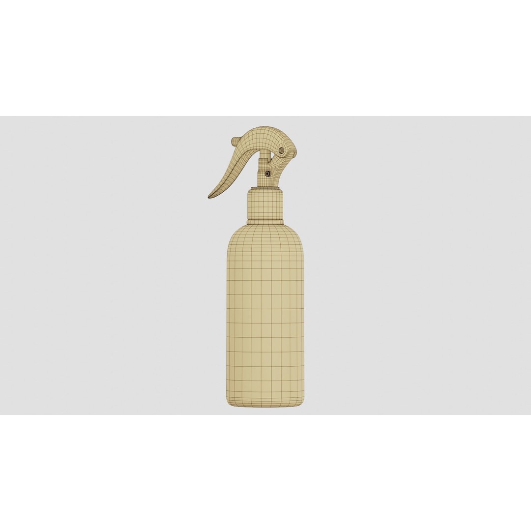 Black Spray Bottle 3D Model – PBR Textured, FBX Format - View 18