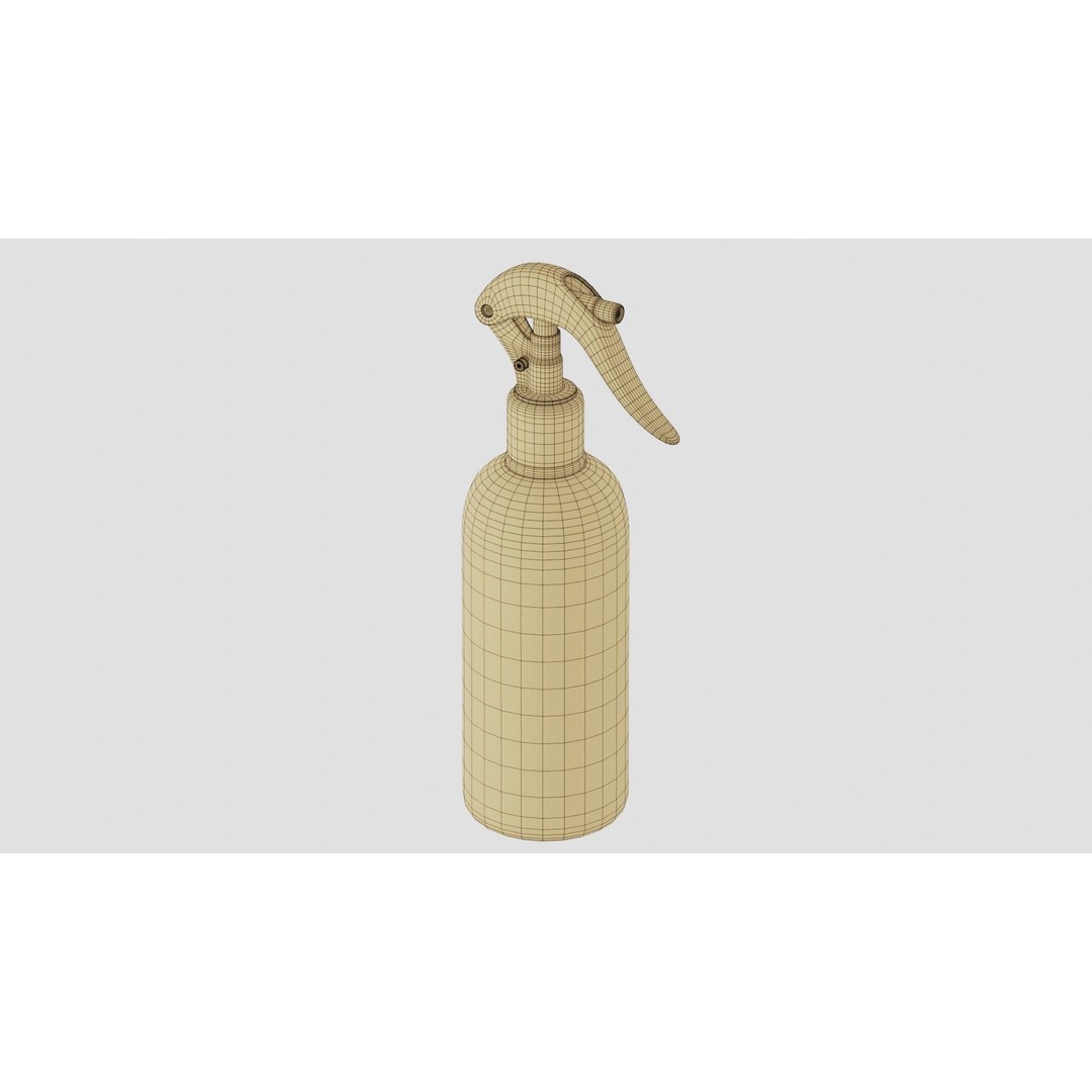 Black Spray Bottle 3D Model – PBR Textured, FBX Format - View 19