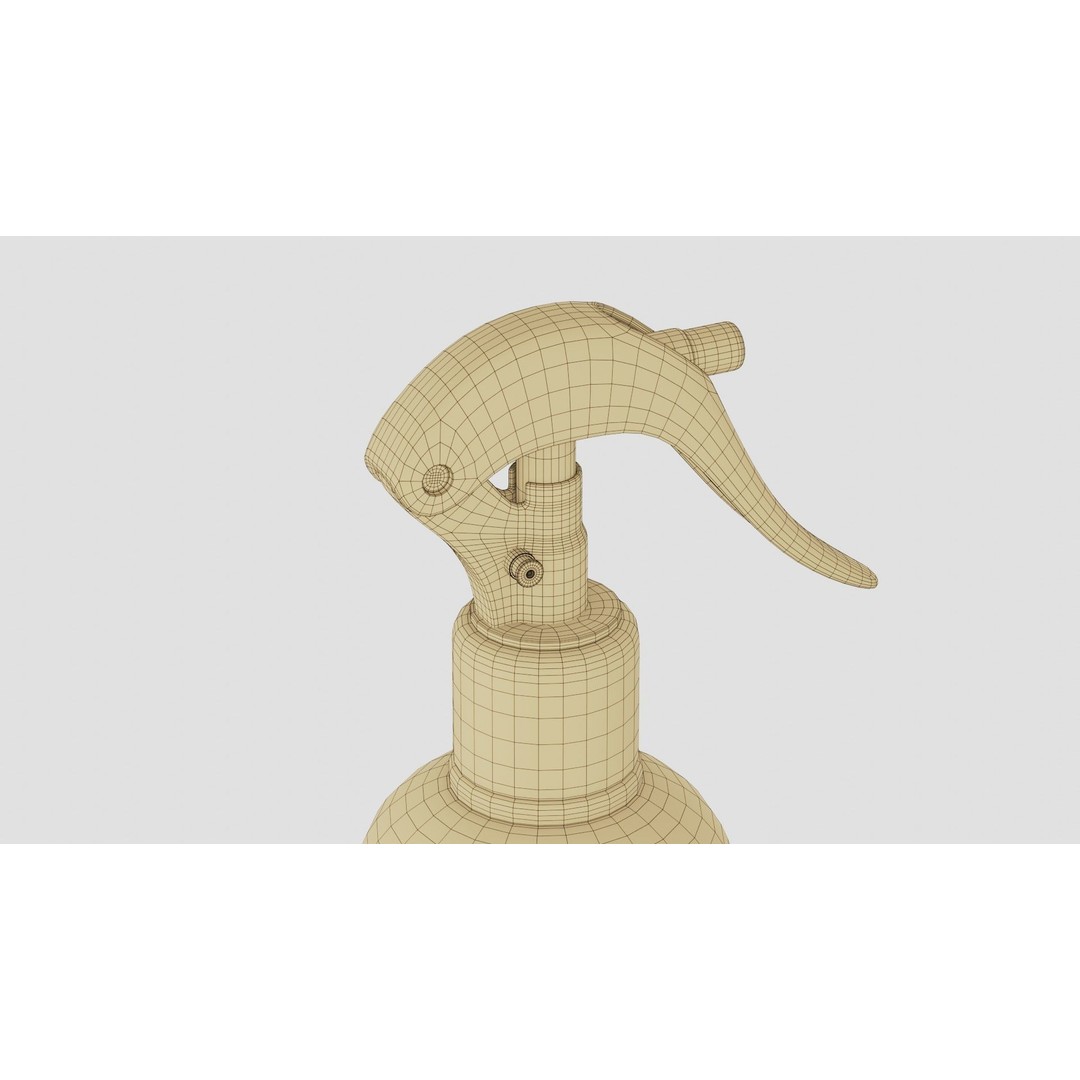 Black Spray Bottle 3D Model – PBR Textured, FBX Format - View 20