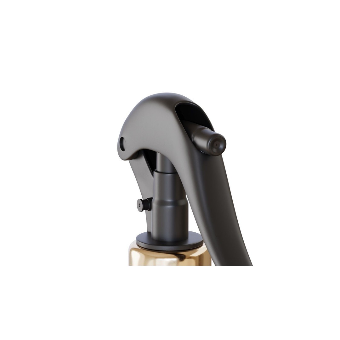 Black Spray Bottle 3D Model – PBR Textured, FBX Format - View 3