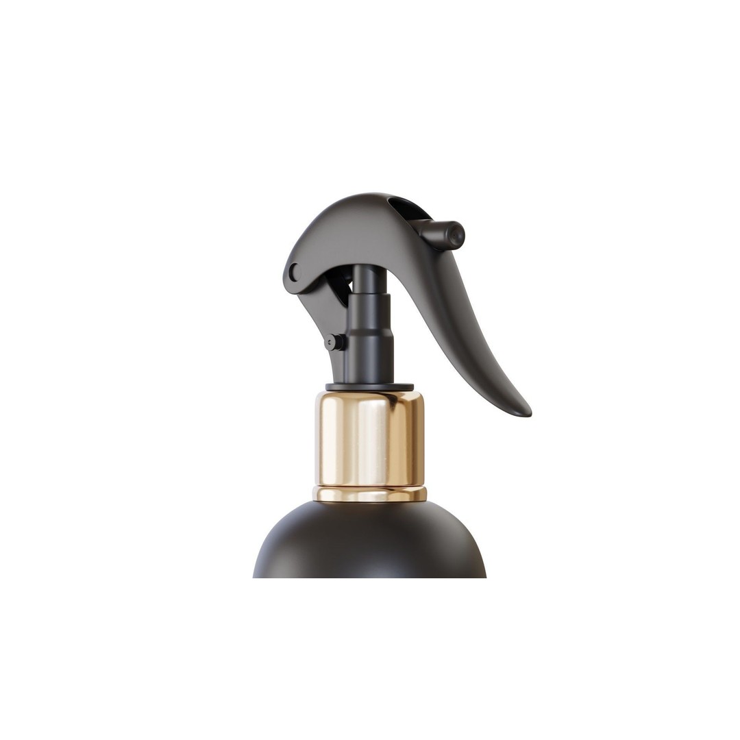 Black Spray Bottle 3D Model – PBR Textured, FBX Format - View 4