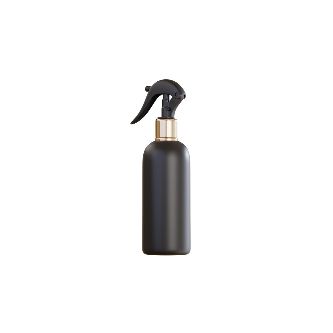 Black Spray Bottle 3D Model – PBR Textured, FBX Format - View 7