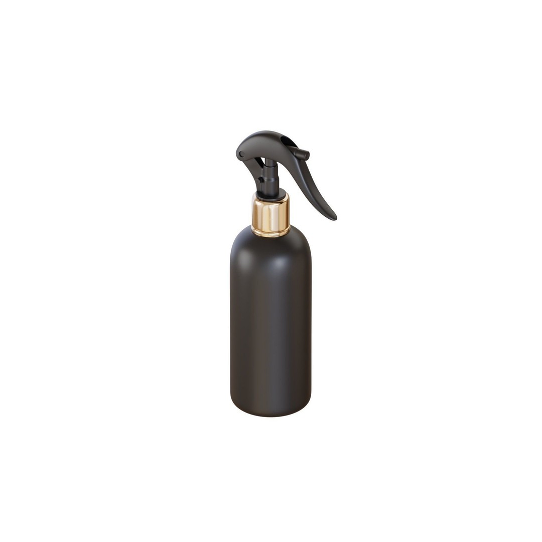 Black Spray Bottle 3D Model – PBR Textured, FBX Format - View 8