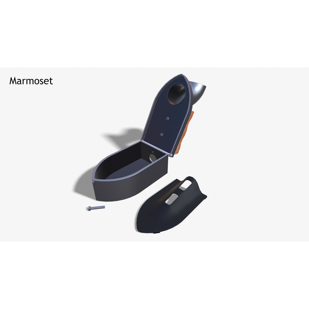 Charcoal Clothes Iron 3D Model – Vintage Low Poly PBR Asset for Games - View 18