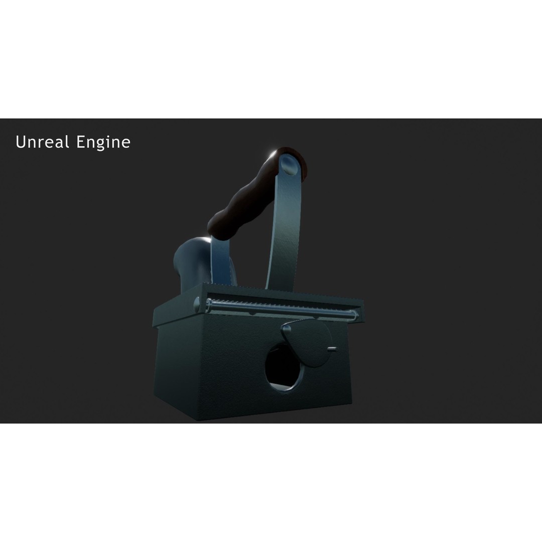 Charcoal Clothes Iron 3D Model – Vintage Low Poly PBR Asset for Games - View 24