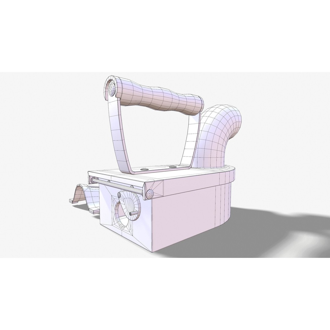 Charcoal Clothes Iron 3D Model – Vintage Low Poly PBR Asset for Games - View 48