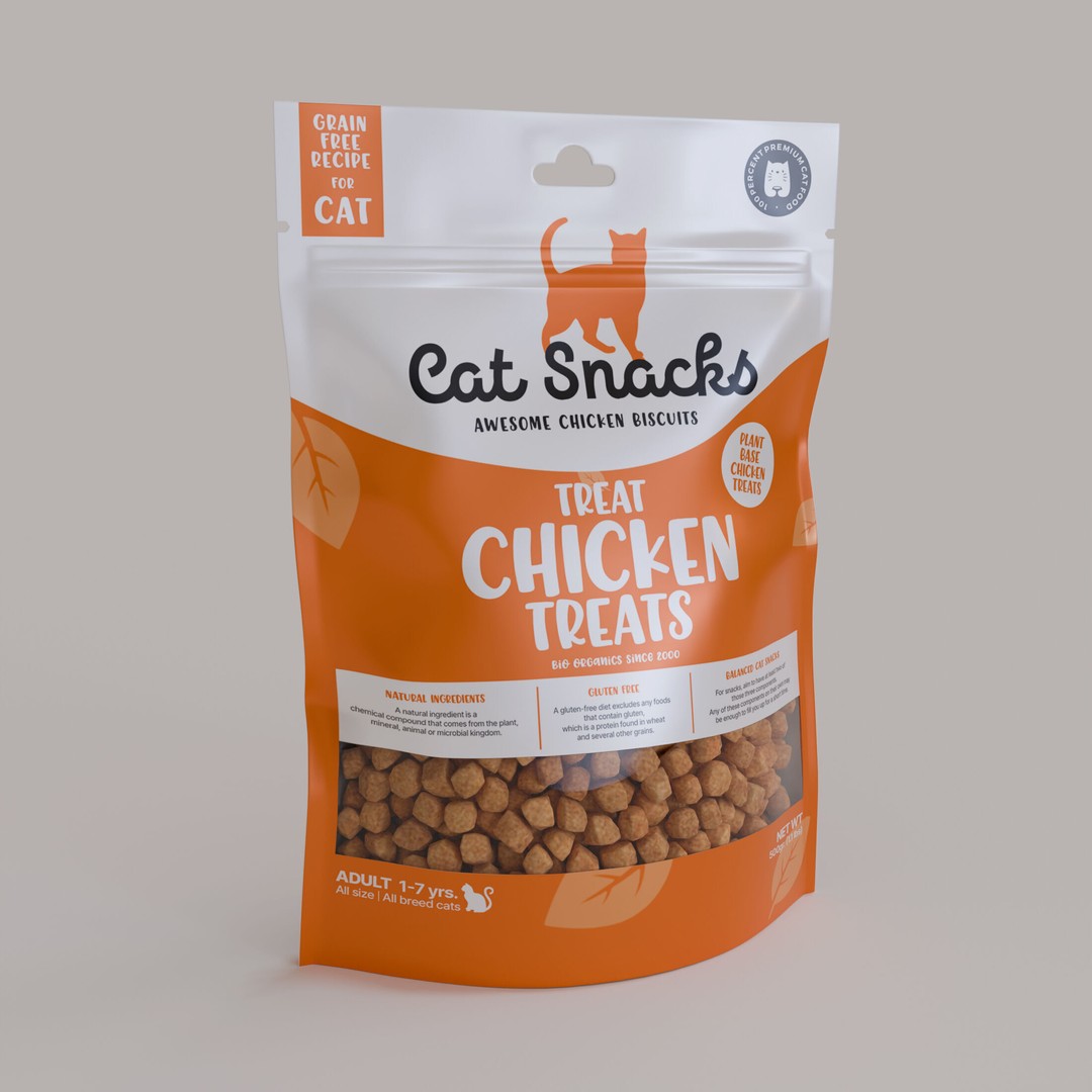 Cat Snacks 3D Model – Realistic Low Poly Pet Treats, FBX - View 3