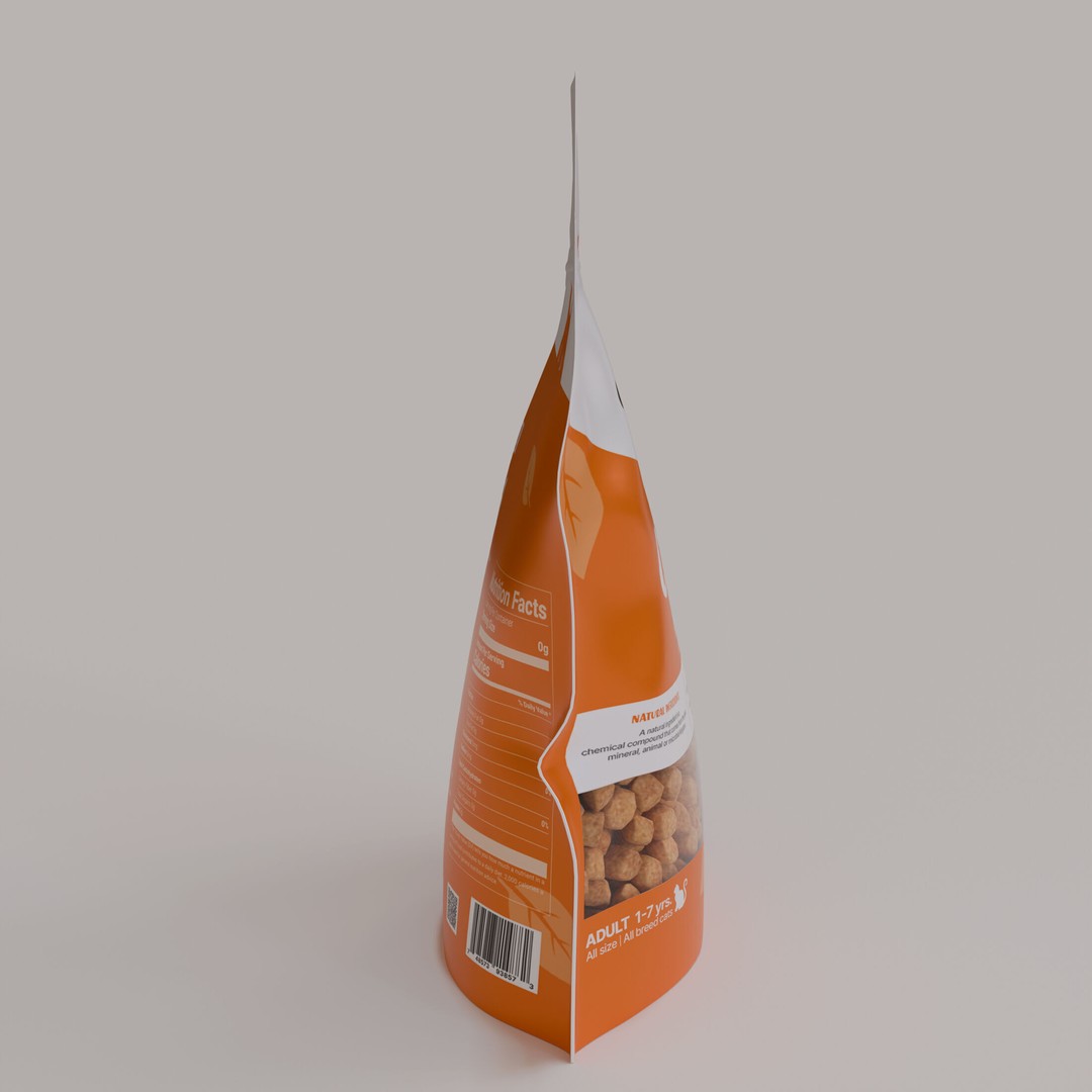 Cat Snacks 3D Model – Realistic Low Poly Pet Treats, FBX - View 5