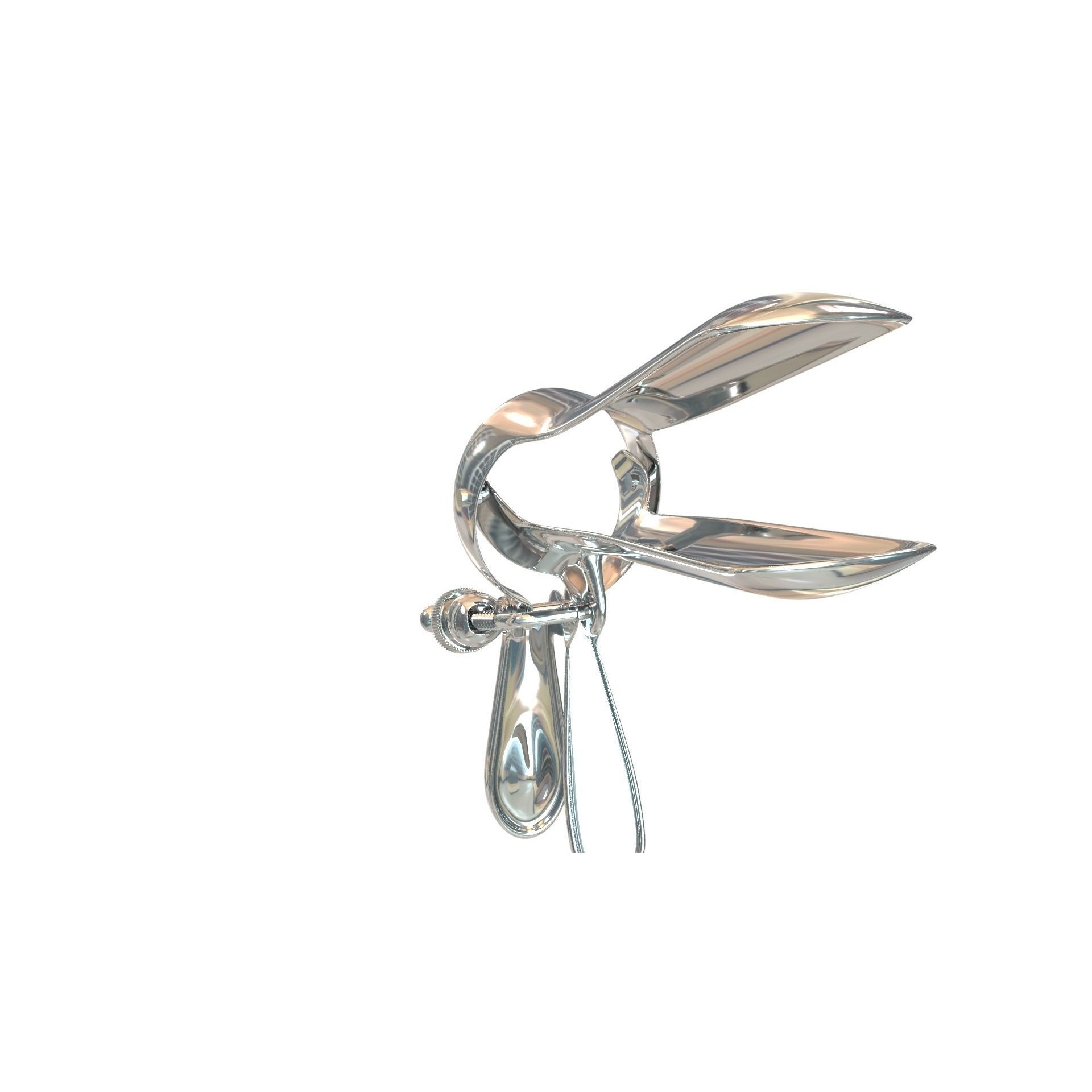 Speculum Stainless Steel Pliers - Rigged 3D Model