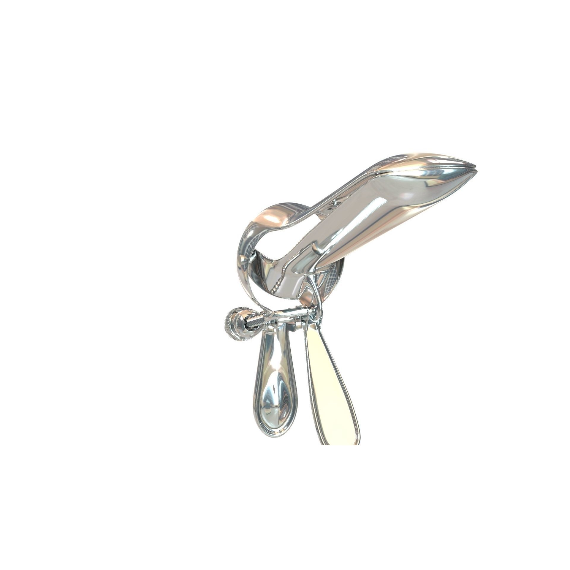 Speculum Stainless Steel Pliers - Rigged 3D Model - View 24