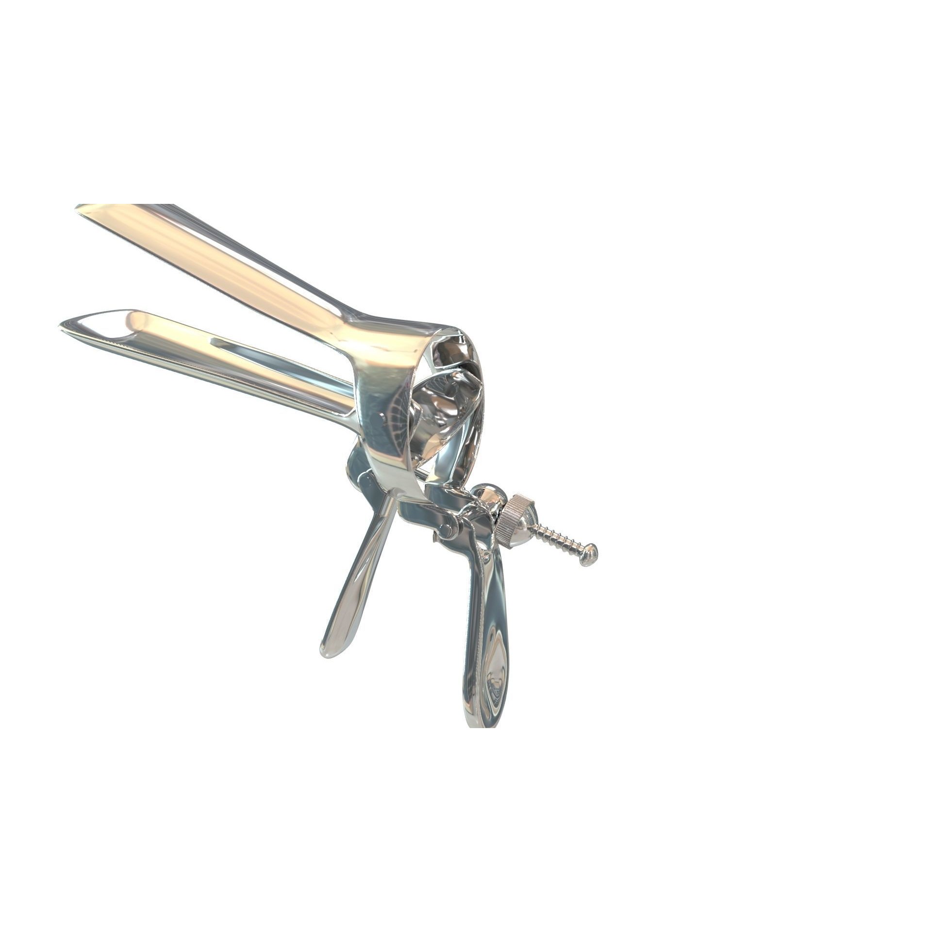 Speculum Stainless Steel Pliers - Rigged 3D Model - View 35