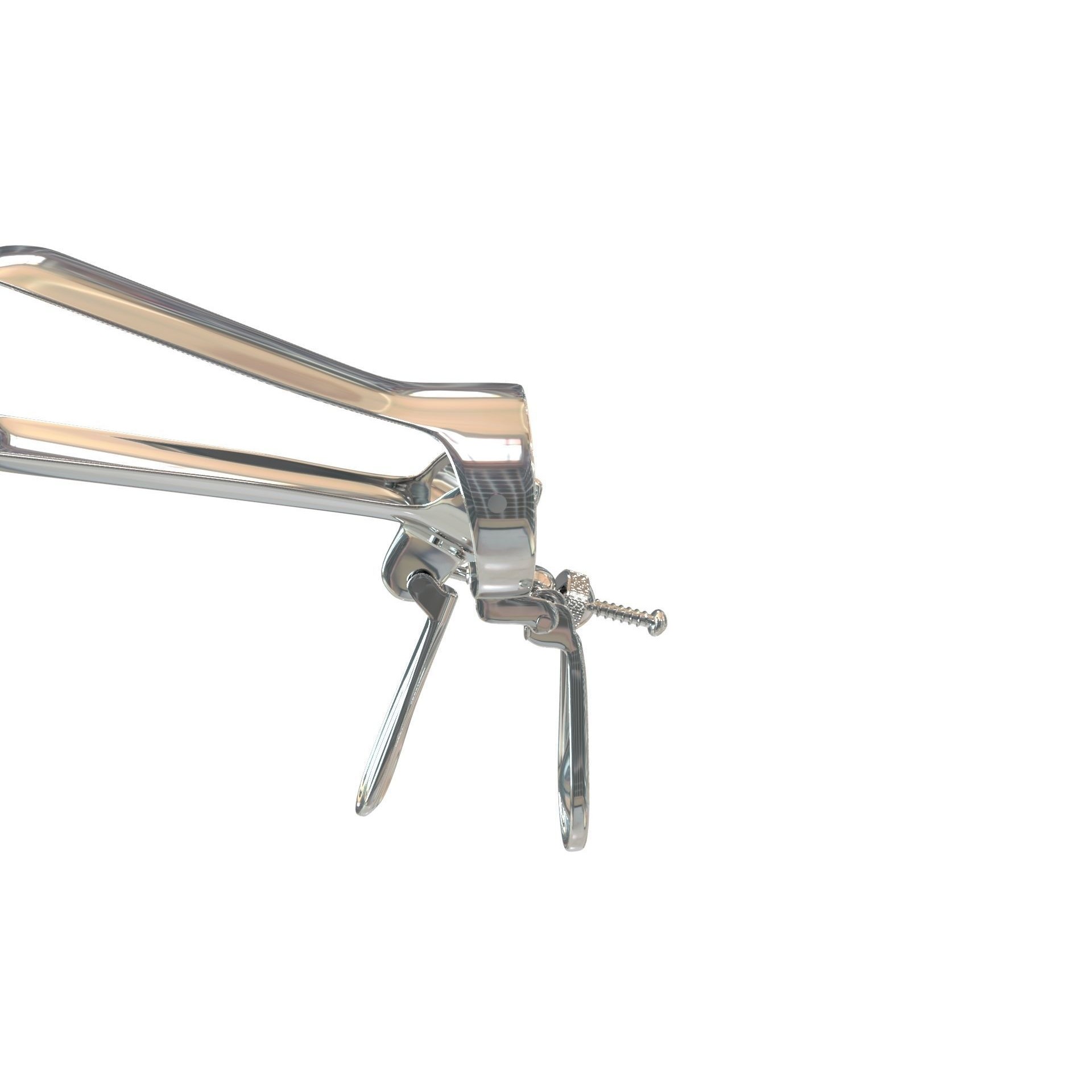 Speculum Stainless Steel Pliers - Rigged 3D Model - View 37