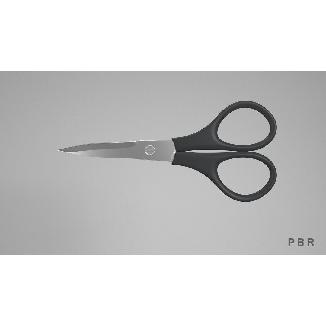 Realistic Scissors 3D Model – PBR Textures, FBX & OBJ Formats - View 18