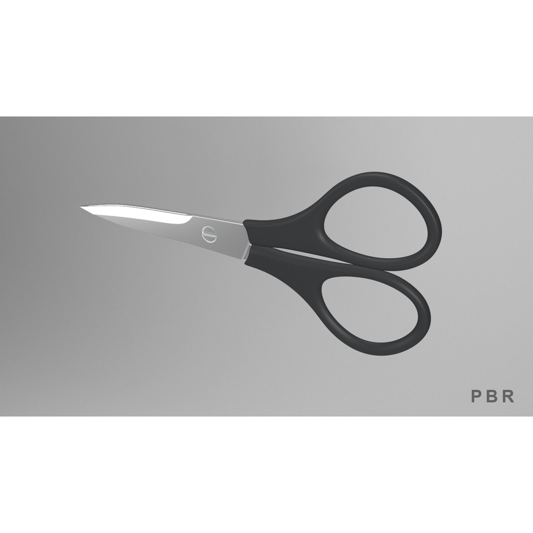 Realistic Scissors 3D Model – PBR Textures, FBX & OBJ Formats - View 19