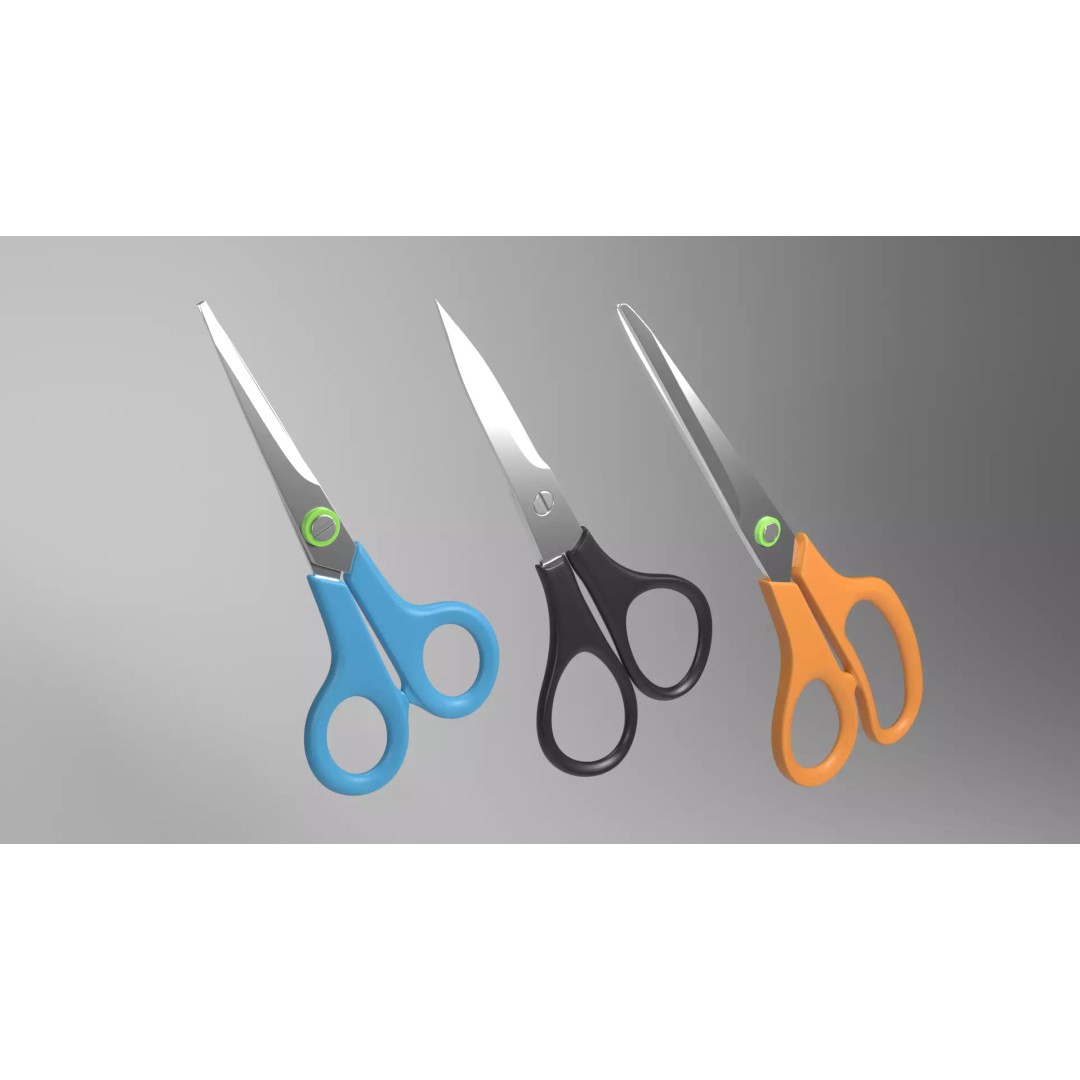 Realistic Scissors 3D Model – PBR Textures, FBX & OBJ Formats - View 2