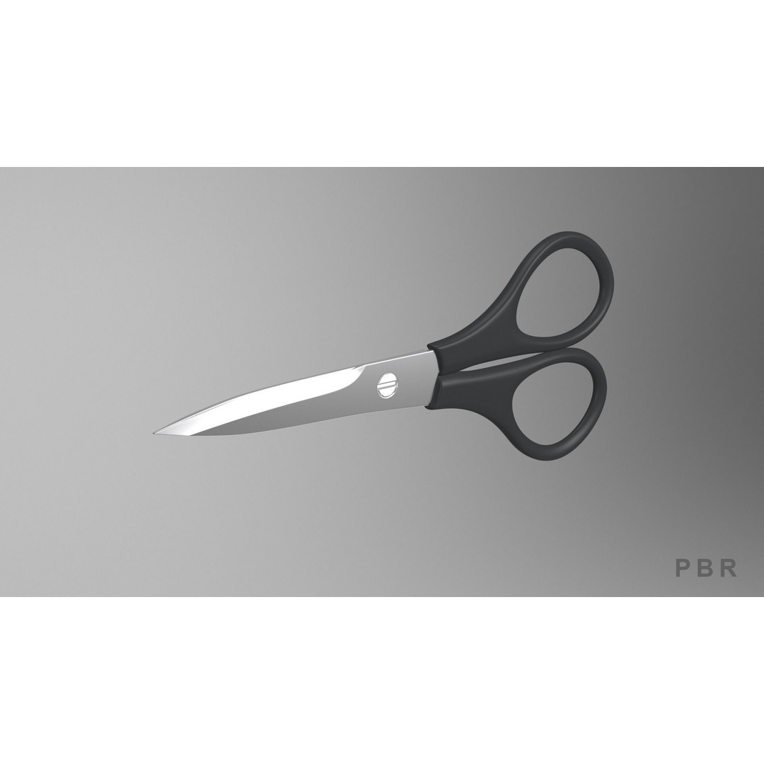 Realistic Scissors 3D Model – PBR Textures, FBX & OBJ Formats - View 20