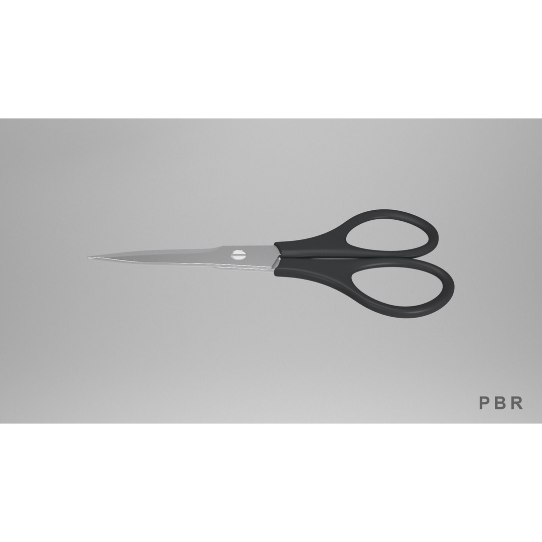 Realistic Scissors 3D Model – PBR Textures, FBX & OBJ Formats - View 21