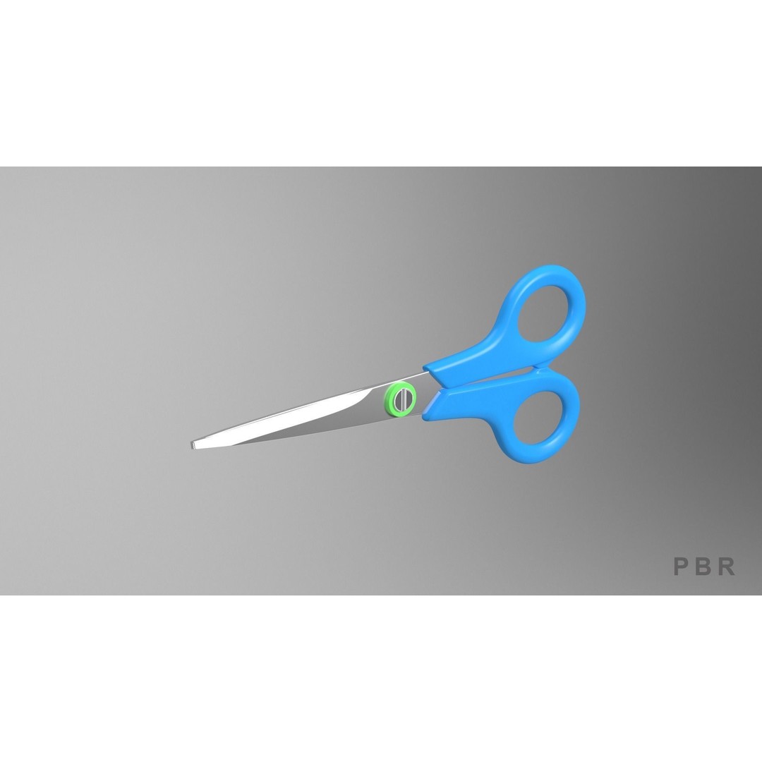 Realistic Scissors 3D Model – PBR Textures, FBX & OBJ Formats - View 28