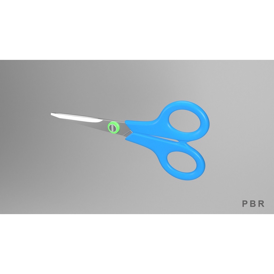 Realistic Scissors 3D Model – PBR Textures, FBX & OBJ Formats - View 29