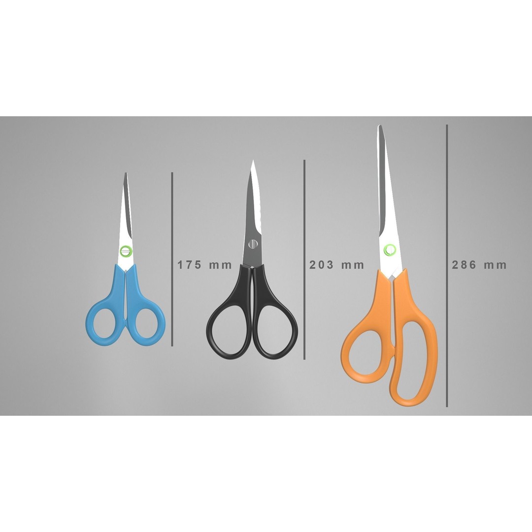 Realistic Scissors 3D Model – PBR Textures, FBX & OBJ Formats - View 3