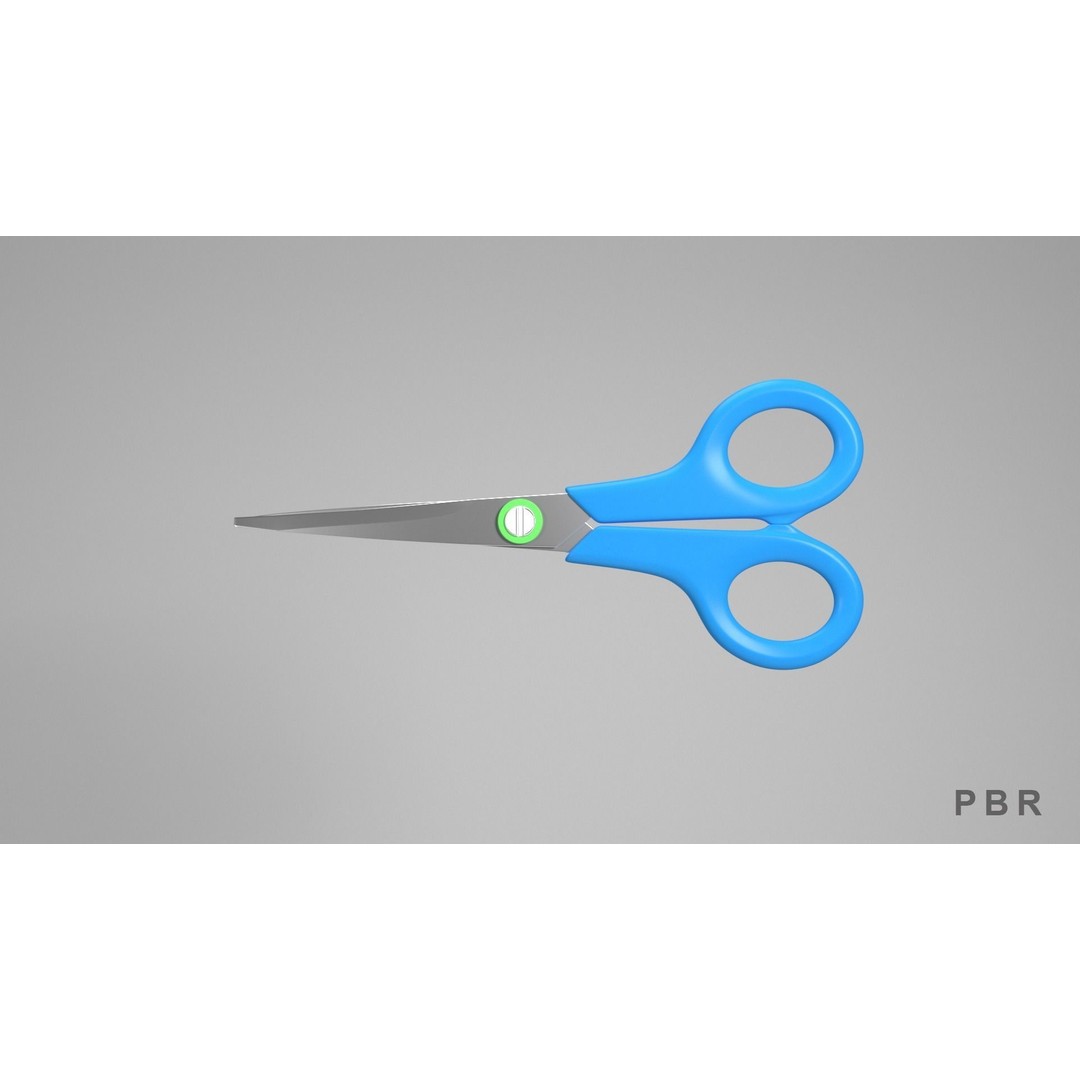 Realistic Scissors 3D Model – PBR Textures, FBX & OBJ Formats - View 30