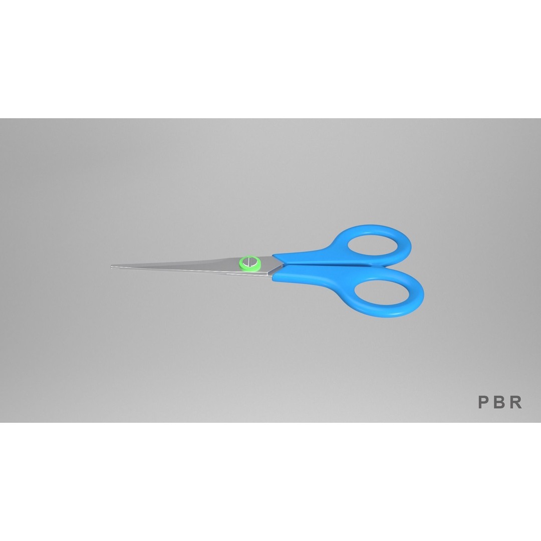 Realistic Scissors 3D Model – PBR Textures, FBX & OBJ Formats - View 31