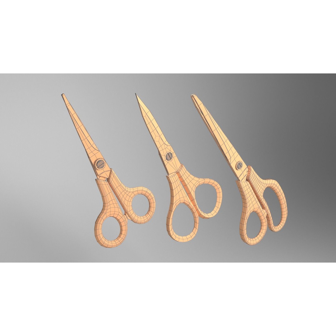 Realistic Scissors 3D Model – PBR Textures, FBX & OBJ Formats - View 33