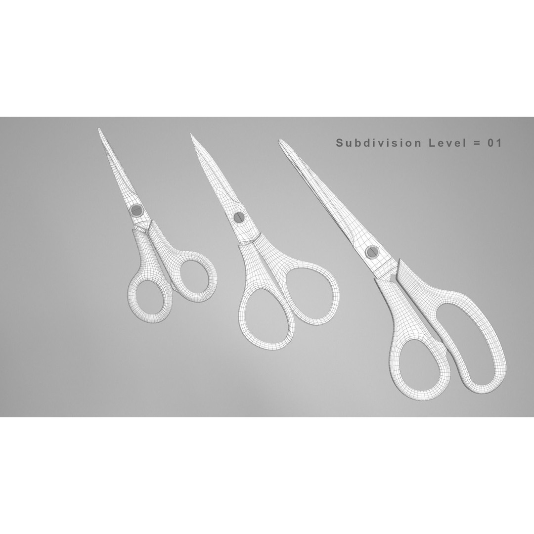 Realistic Scissors 3D Model – PBR Textures, FBX & OBJ Formats - View 38
