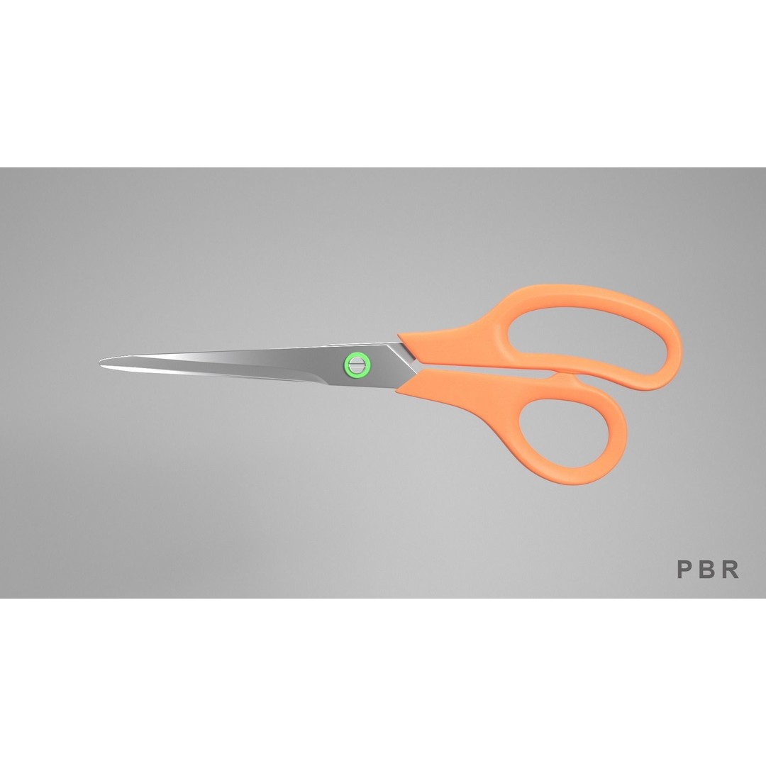 Realistic Scissors 3D Model – PBR Textures, FBX & OBJ Formats - View 4