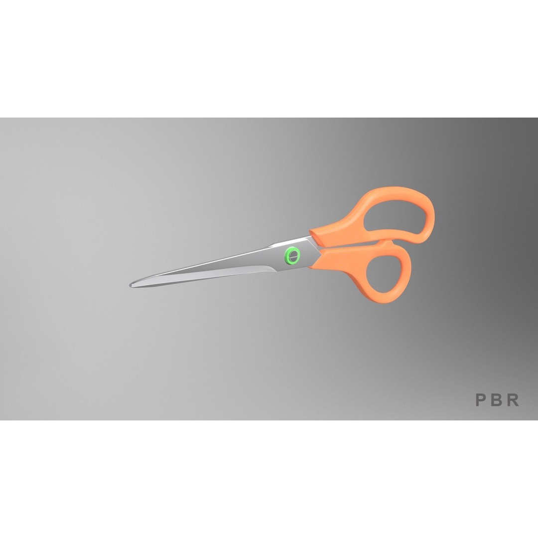 Realistic Scissors 3D Model – PBR Textures, FBX & OBJ Formats - View 5