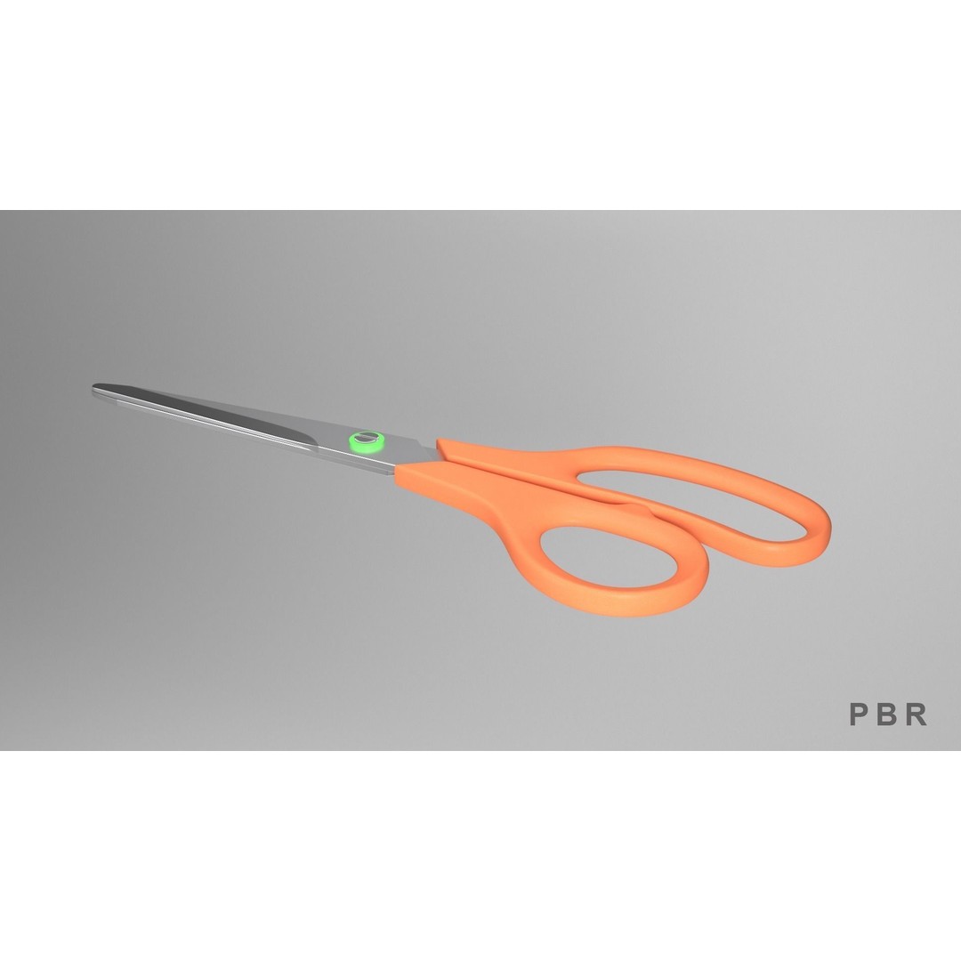 Realistic Scissors 3D Model – PBR Textures, FBX & OBJ Formats - View 7