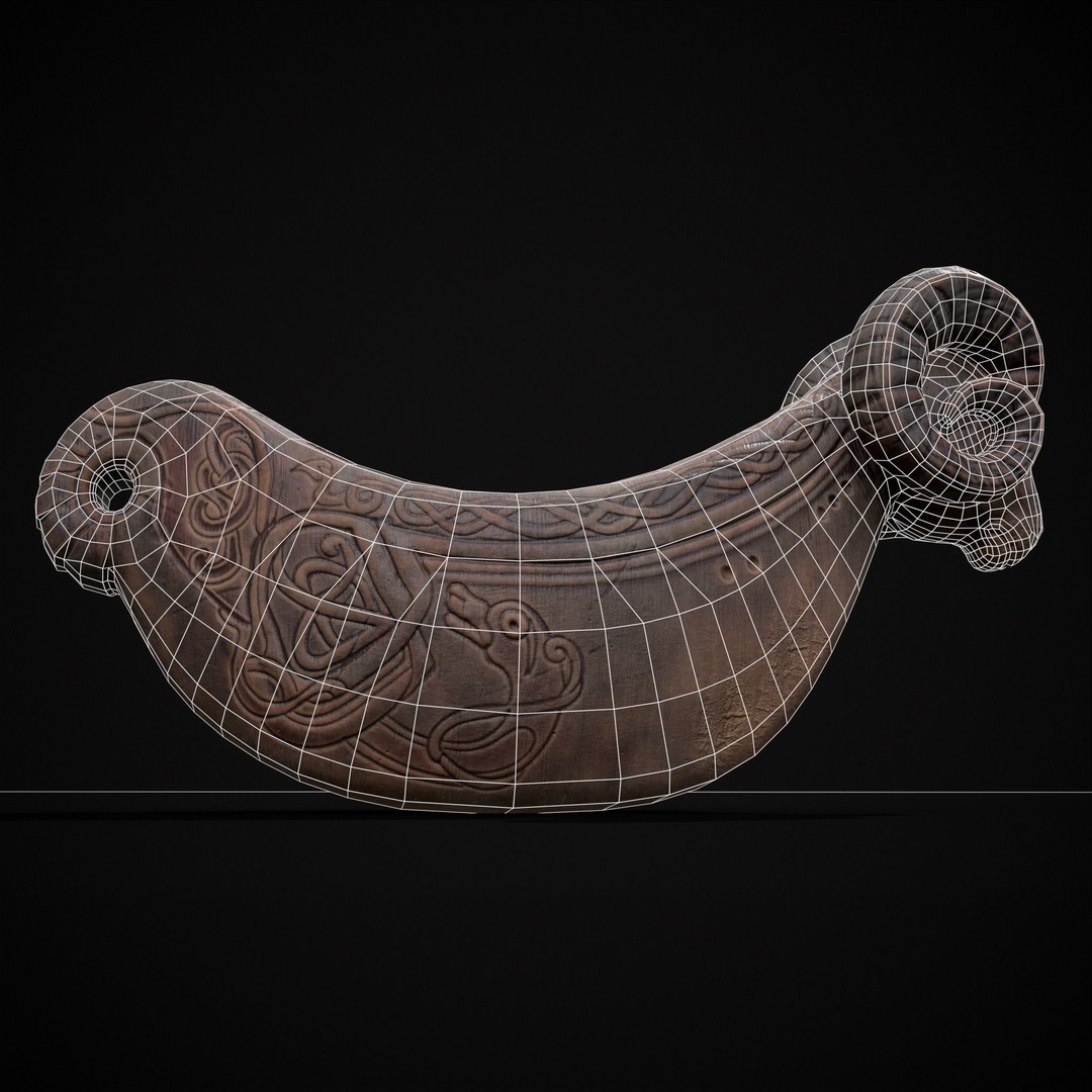 Ram Drinking Vessel 3D Model – Low Poly PBR Asset, FBX & OBJ Formats - View 18