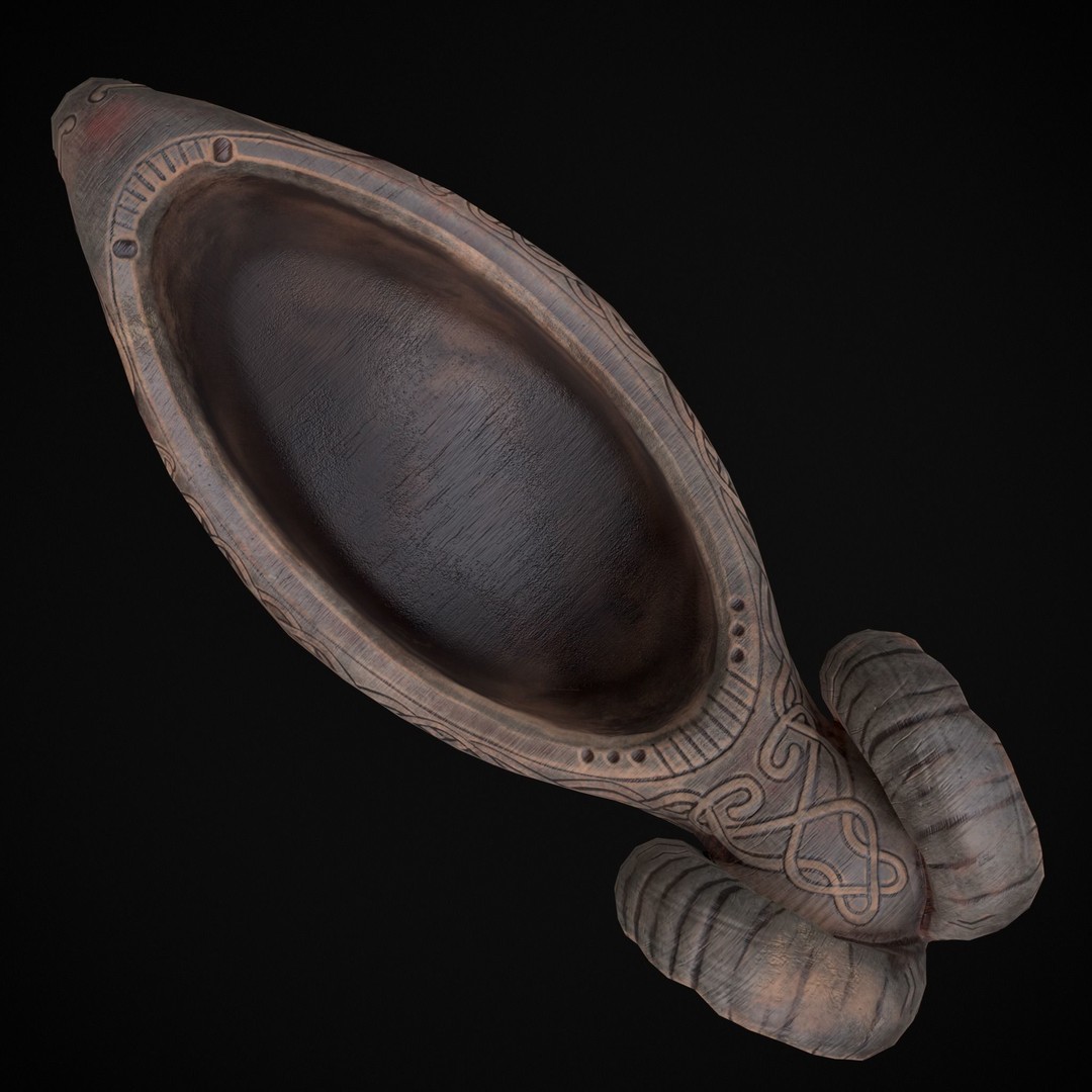 Ram Drinking Vessel 3D Model – Low Poly PBR Asset, FBX & OBJ Formats - View 21