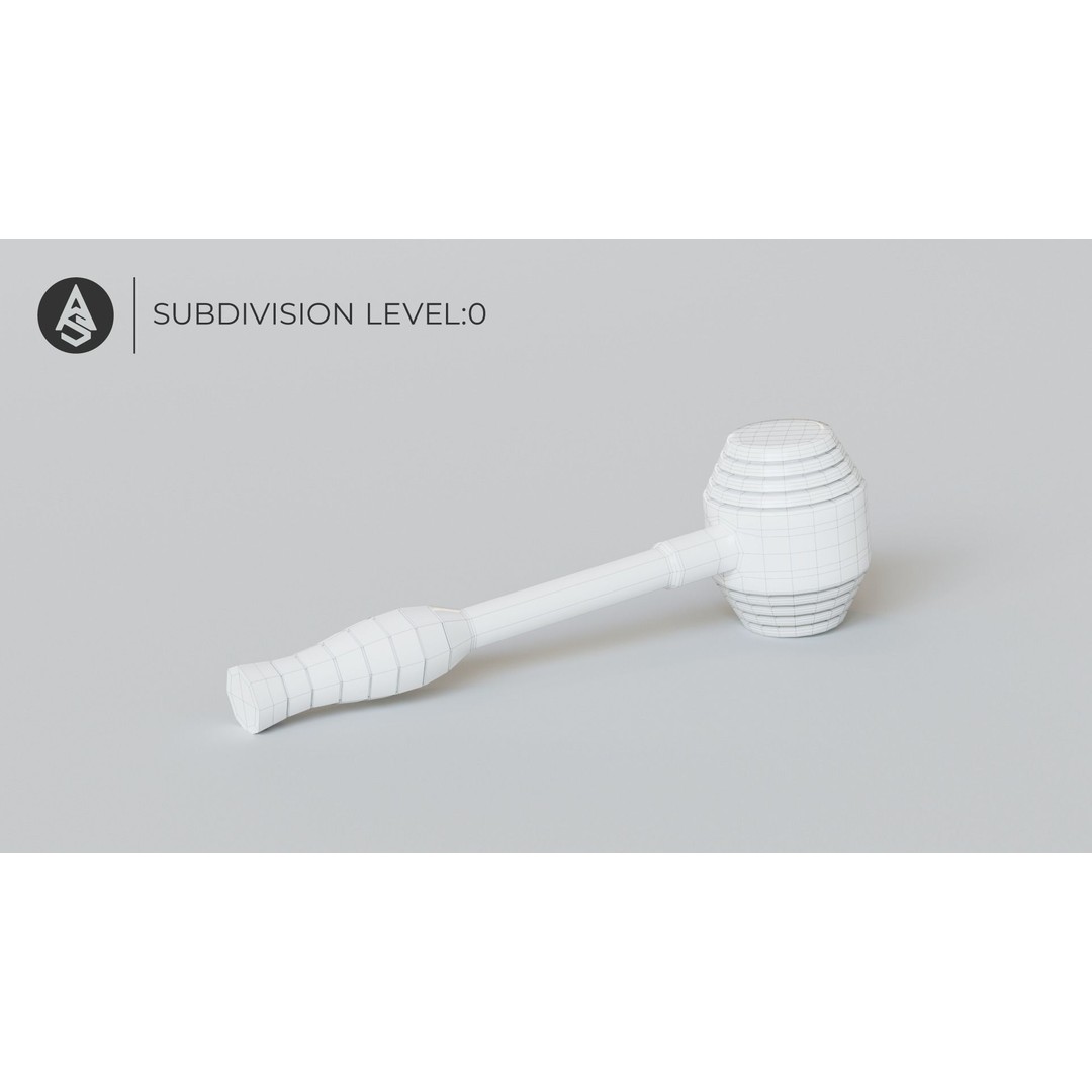 Rubber Coated Hammer 3D Model – High Poly PBR Game Asset, FBX, OBJ - View 11