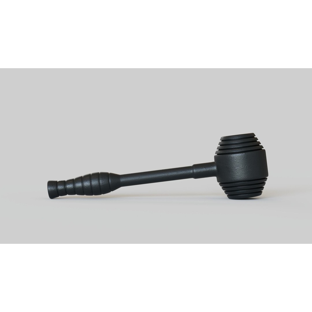 Rubber Coated Hammer 3D Model – High Poly PBR Game Asset, FBX, OBJ - View 3